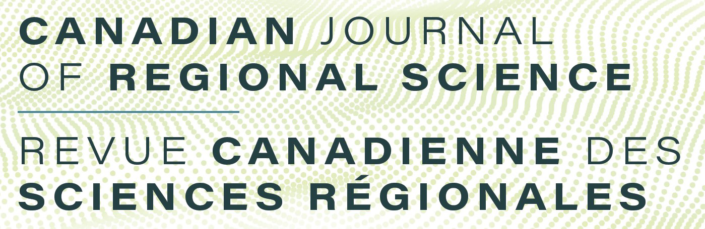 Logo for Canadian Journal of Regional Science / Revue canadienne des sciences régionales